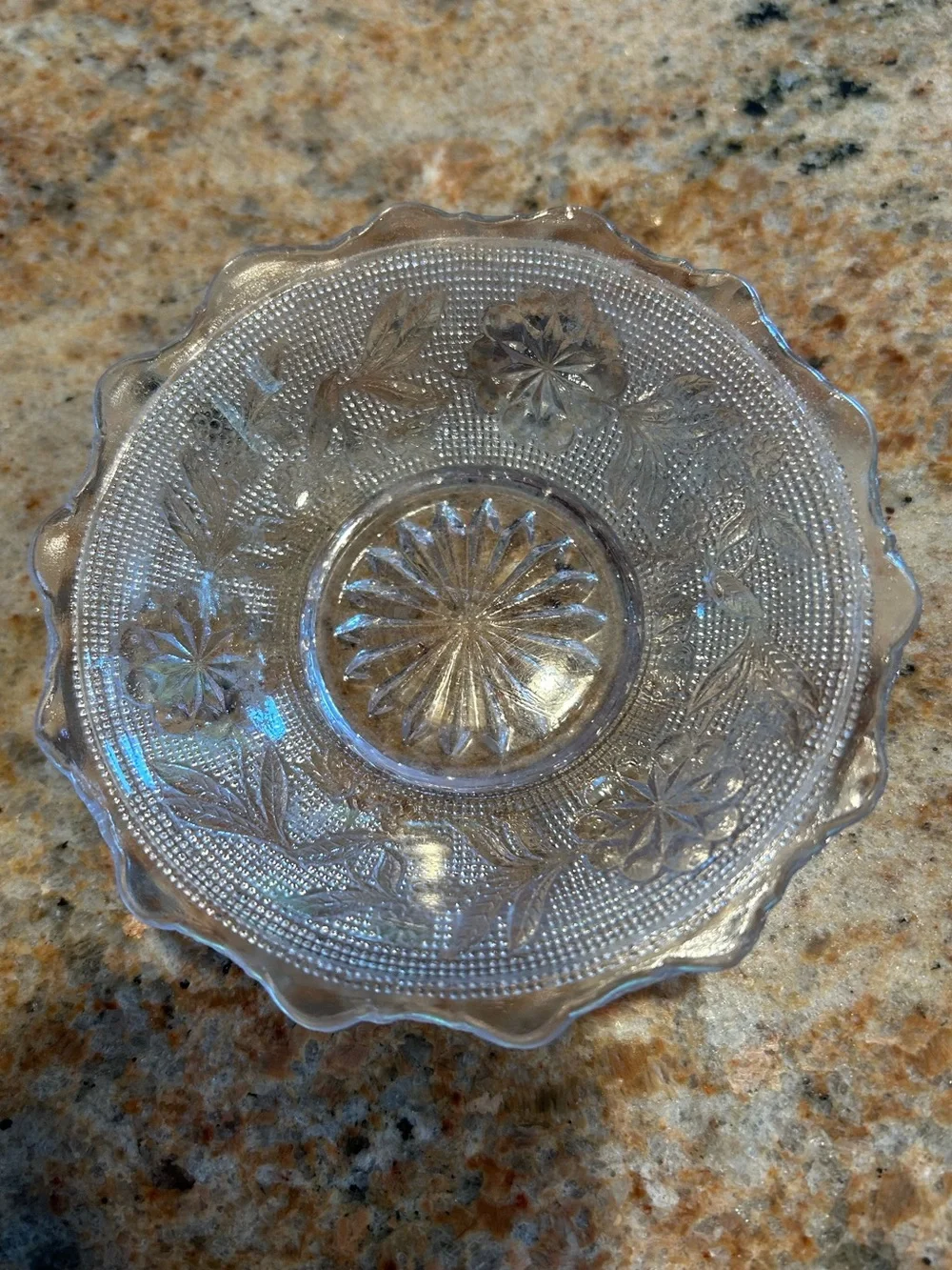 1889 EAPG Glass Punch Cup & 1885 EAPG Pattern Glass Bryce Dahlia 4 1/2